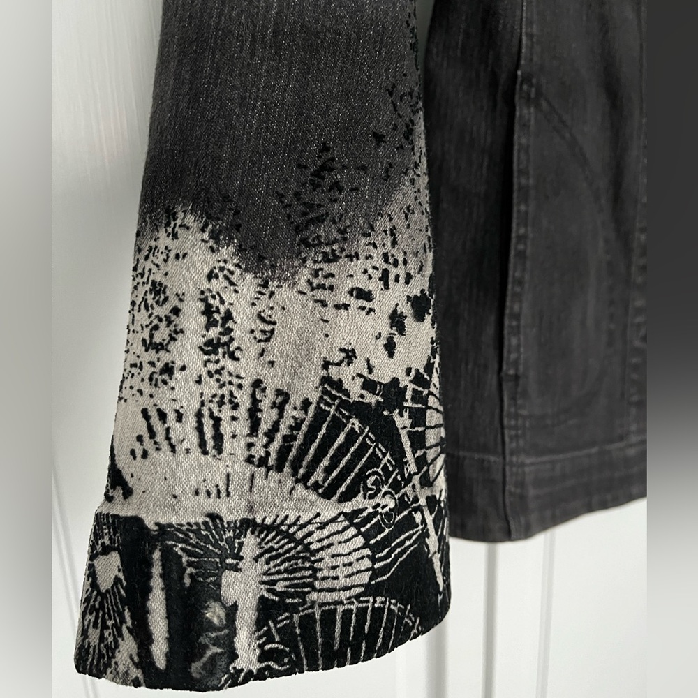 Escada Sport dark denim burnout blazer - Picture 4 of 12